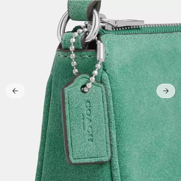 NWT Coach Nolita 19 Suede Bag Silver Mint Leather Handbag CDN25 Candyshop Green - Picture 9 of 10
